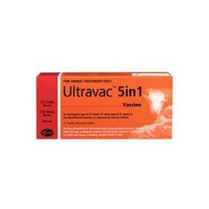 Ultravac 5in1 250ml - 125 Head Cattle, 250 Head Sheep Pack