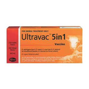 Ultravac 5in1 100ml - 50 Head Cattle, 100 Head Sheep Pack