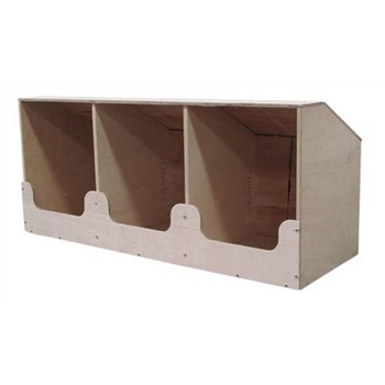 Poultry Layer Box Timber 3 Hole Flat Pack