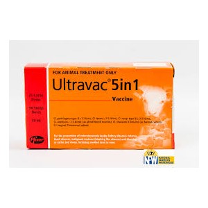 Ultravac 5in1 50ml - 25 Head Cattle, 50 Head Sheep Pack