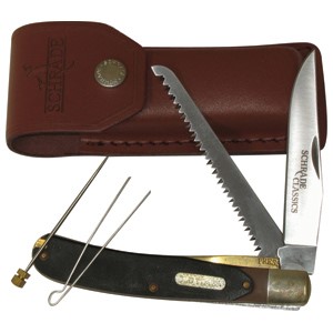 Knife Old Timer Buzz Saw Trapper w Pouch