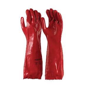 Glove 45cm PVC Chemical Red size 10 Techware