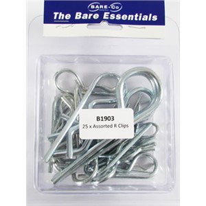 Bare essentials Assorted R clips x25 Bare Co