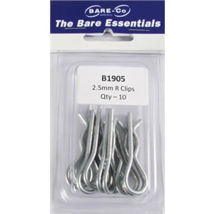 Bare essentials 2.5mm R clip 10 pack Bare Co