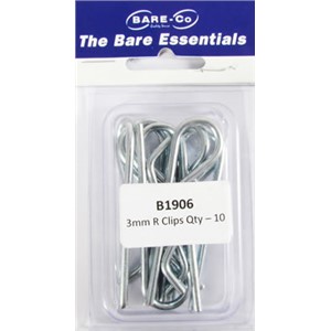 Bare essentials 3mm R clip 10 pack Bare Co