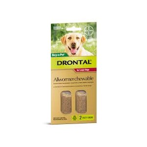 Drontal Allwormer Chewable for Large Dogs 2 Pack