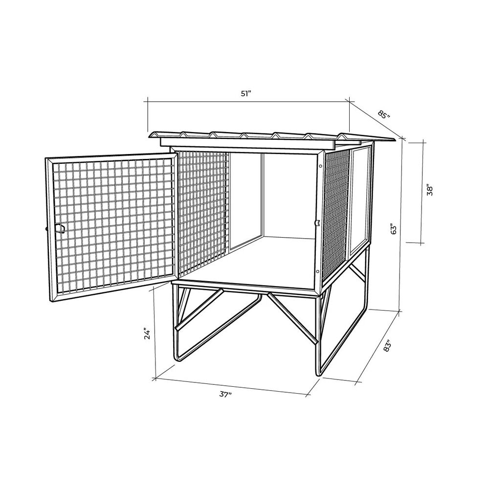 Aussie Box 1 Bay Dog Kennel FRP Floor