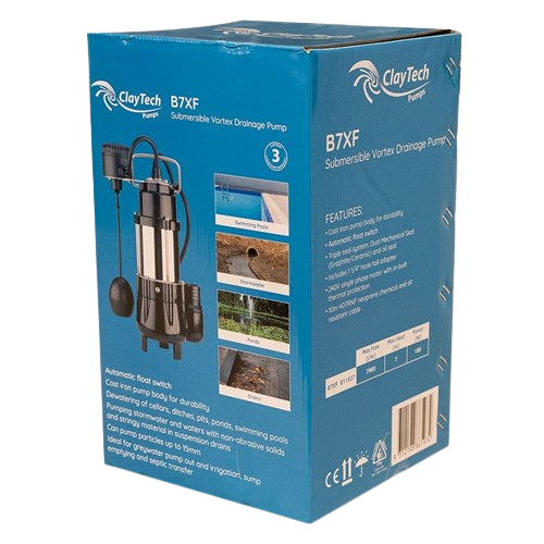 Claytech B7XF Submersible Drainage Pump Fixed Float