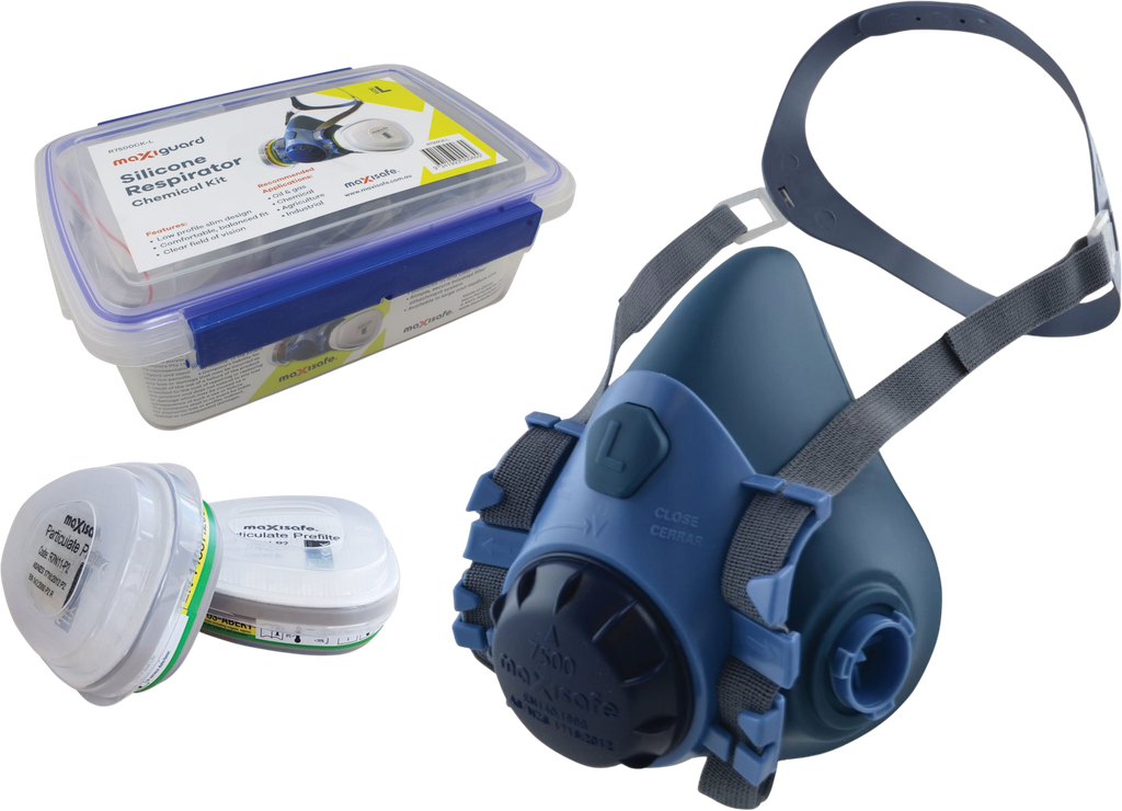 Maxiguard Chemical Silicone Half Mask Respirator Kit LG Techware