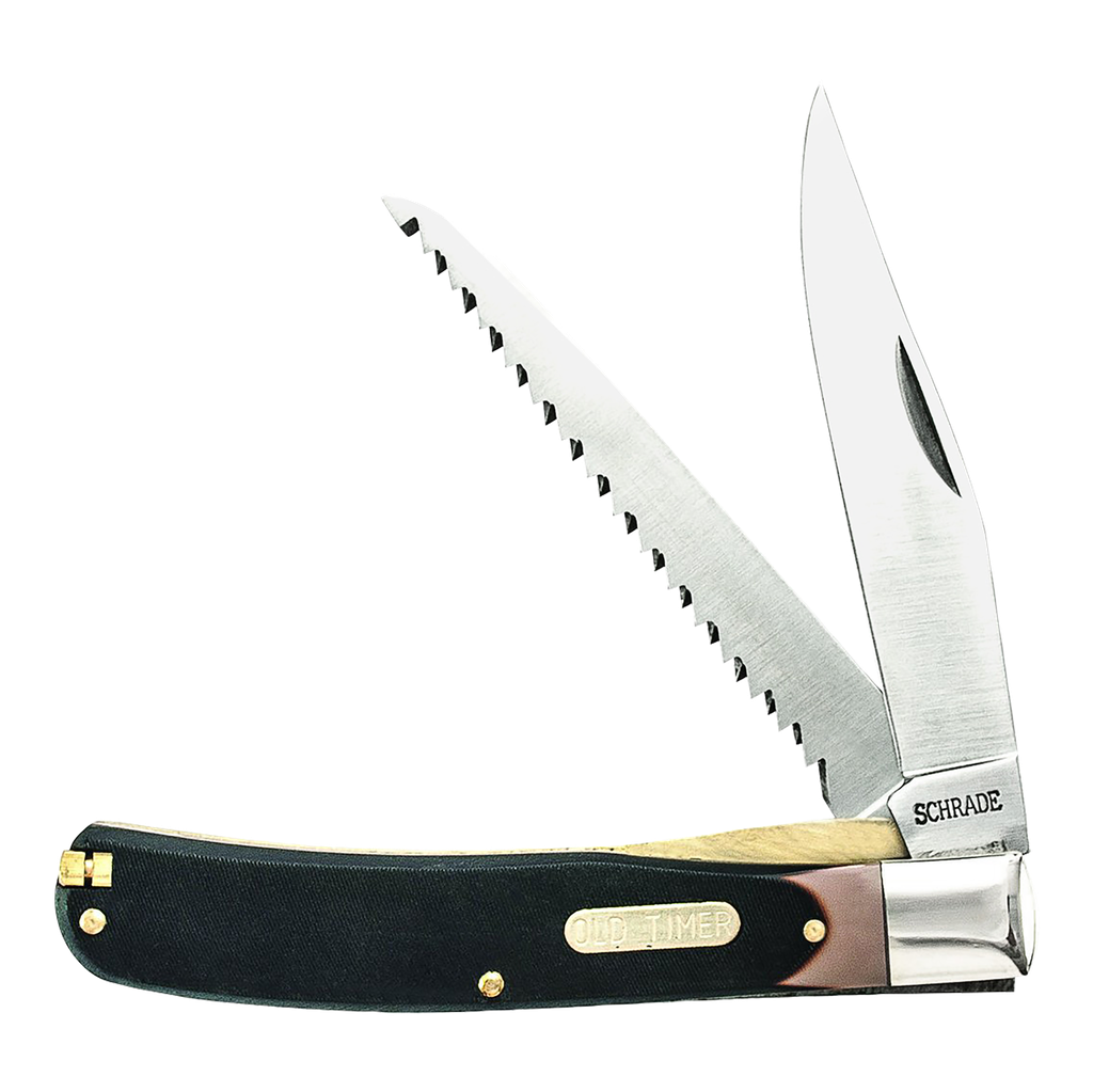 Knife Old Timer Buzz Saw Trapper With Pouch