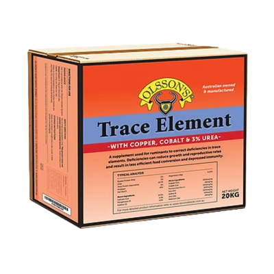 Olsson Trace Element + Co + Cu + 3% Urea Block 20 Kg