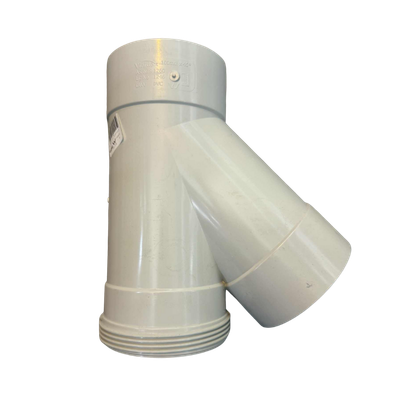 PVC 100mm x 45 deg Y Junction