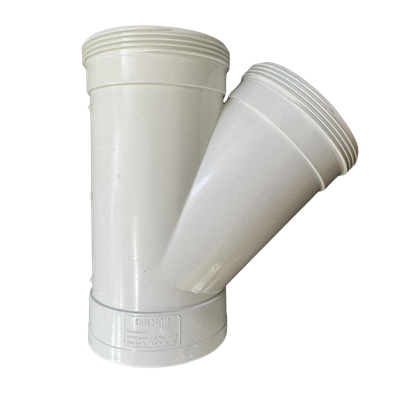 PVC 90mm x 45 deg Y Junction
