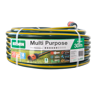 Holman Multi Purpose Hose 18mm x 30m Fitted