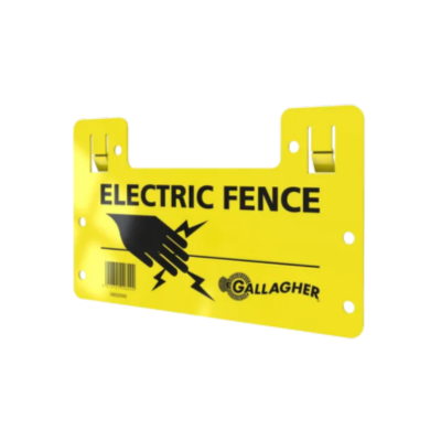 Sign Electric Warning Double Sided Gallagher EA