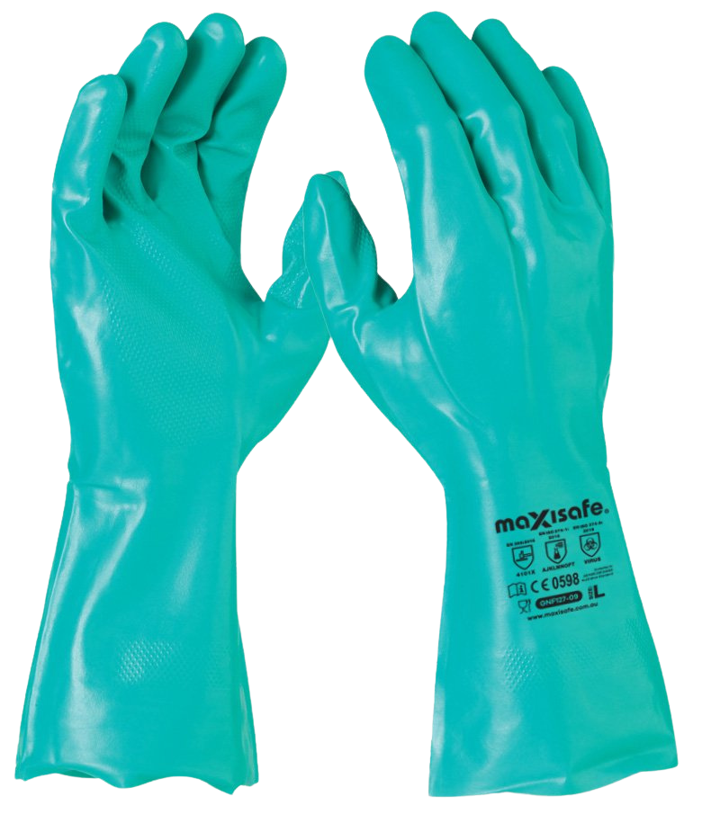 Glove Green Nitrile H/D Chemical L Techware
