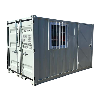 Mini Container with Door + Window 10ft (White)