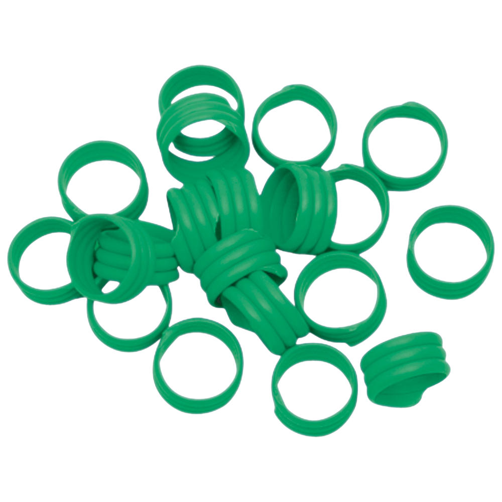Poultry Leg Bands Plastic 16mm Green Sold As Each