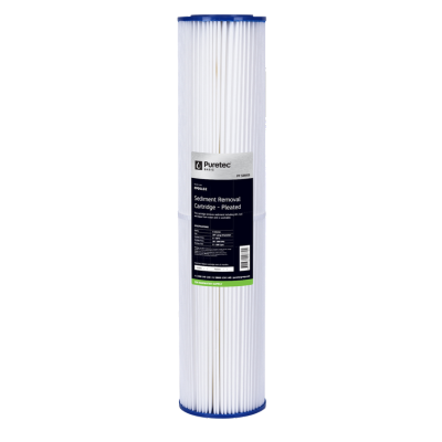 Pleated Sediment Cartridge 5 Micron 4.5" x 20" Puretec