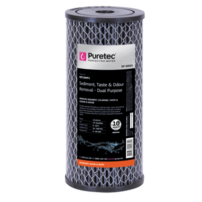 Dual Purpose Carbon Maxi Plus Cartridge 10 Micron 4.5" x 10" Puretec