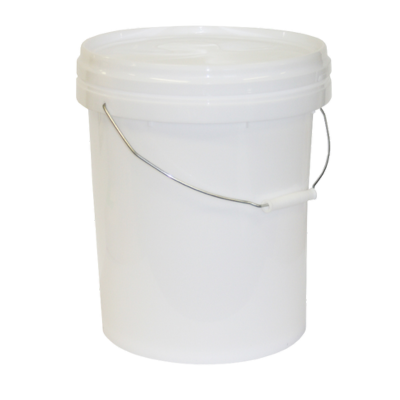 Bucket White Push Lid 20L