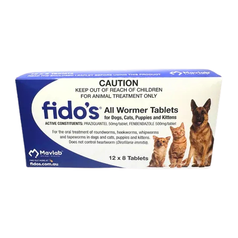 Fido's All Wormer Tablets -96pk