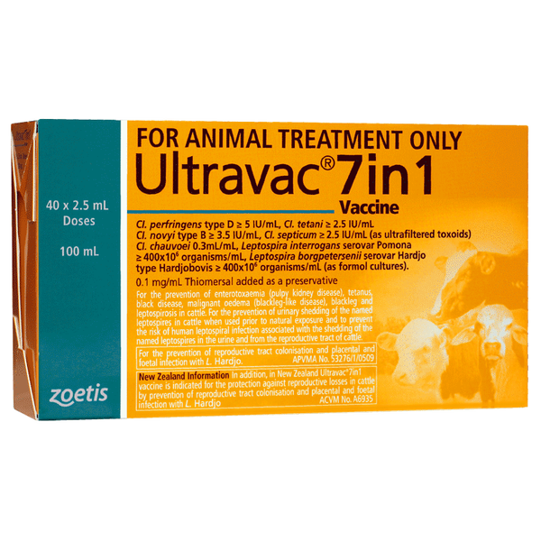 Ultravac 7in1 100ml - 40 Head Cattle Pack