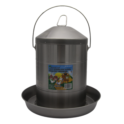 Poultry Feeder Stainless Steel 12kg Greenleaf
