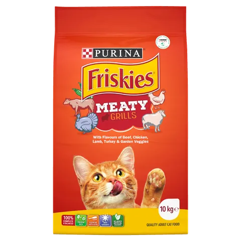 Friskies Cat Food Beef / Chicken Meaty Grills 10kg