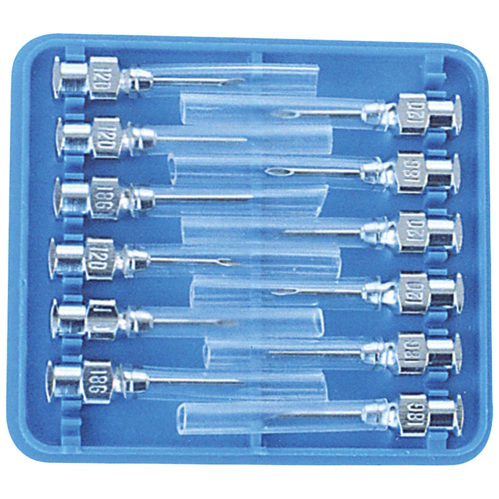 Needles S/Steel Luer Lock 20G x 1"" 12pk