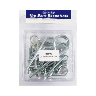 Bare essentials Assorted R clips x25 Bare Co