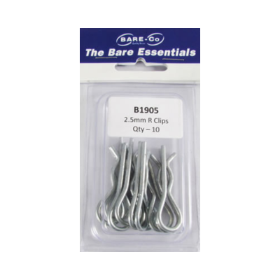 Bare essentials 2.5mm R clip 10 pack Bare Co