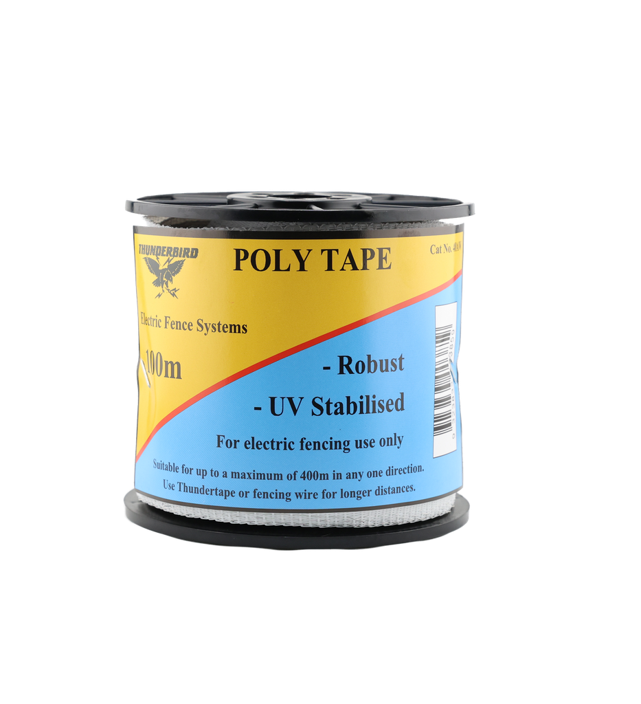 Poly Tape 100m White 12mm EF40AW Thunderbird