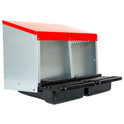 Poultry Layer Box Rollaway Metal 2 Hole WP135