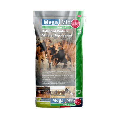 MegaMin Loose Supplement Graze and Grow 20% Salt & 6% Urea 20 Kg