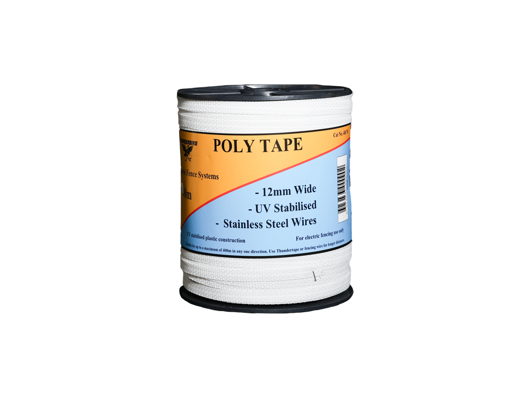Poly Tape 400m White 12mm EF40CW Thunderbird