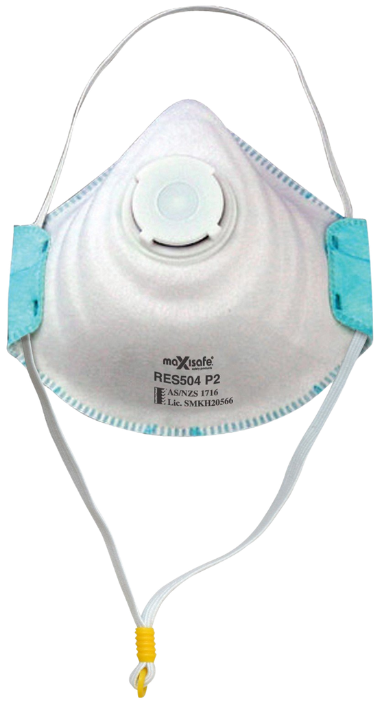 Dust Mask P2 With Valve 3pk Techware RES504C-3