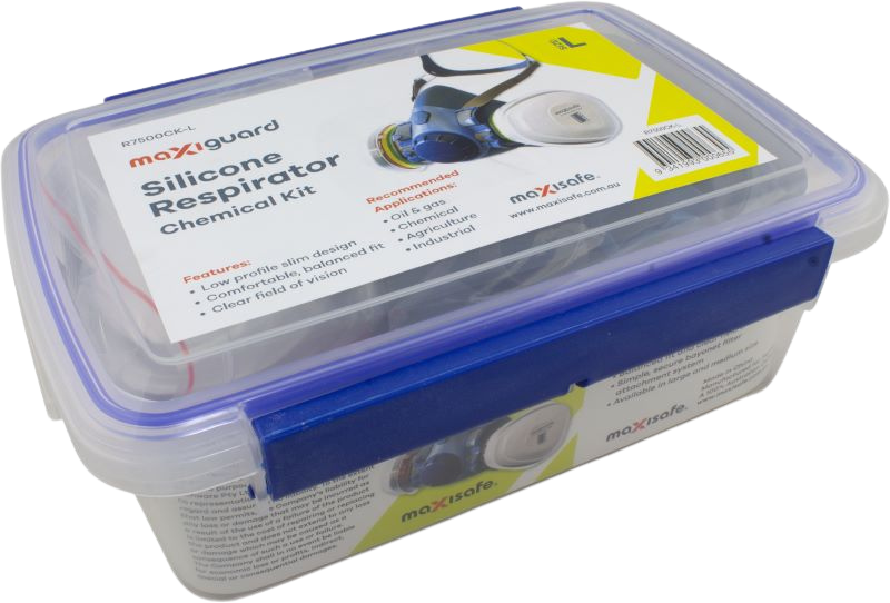 Maxiguard Chemical Silicone Half Mask Respirator Kit MED Techware