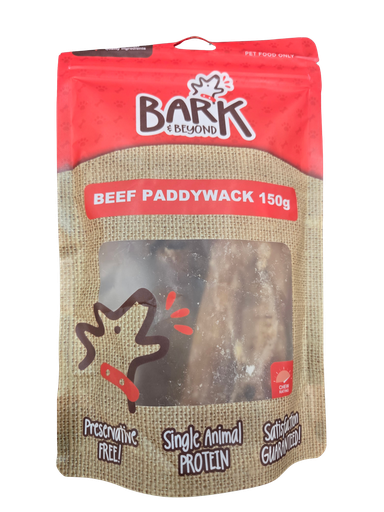 [BBPADDYWACK150GPK] Bark & Beyond Beef Paddywack 150g Pk