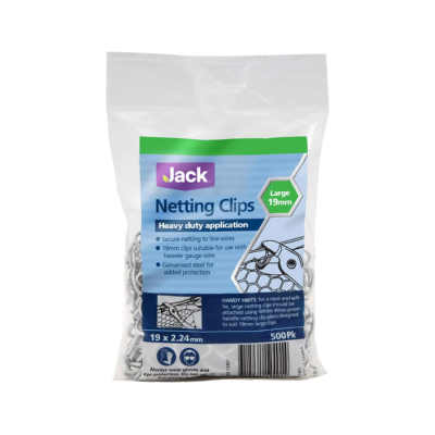 [NETC19224500PK] Netting Clips Green 19mm x 2.24mm 500pk