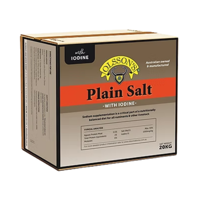 [BLOCKPSB20KG] Olsson Plain Salt Block Iodised 20 Kg