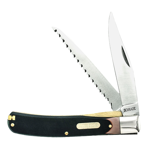 [A3516] Knife Old Timer Buzz Saw Trapper With Pouch