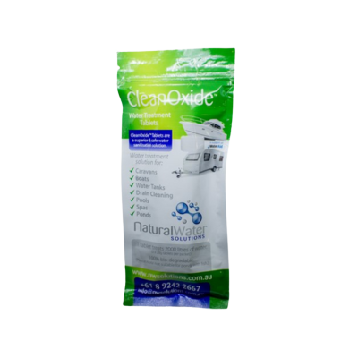 [CLEANOXTAB20G] Clean Oxide Water Treatment Tablets 5 x 20g Pk Treats 10,000L