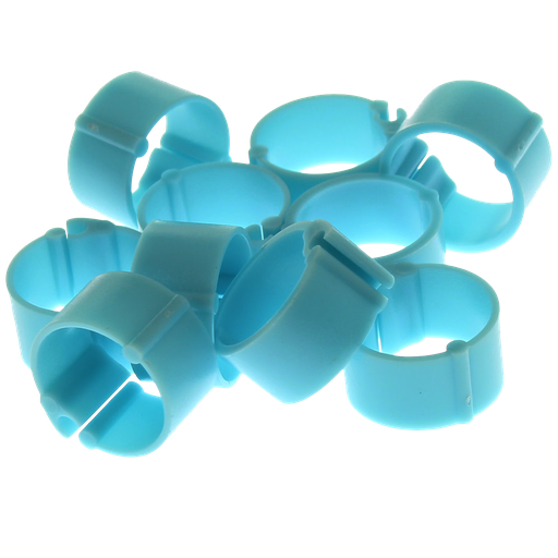 [212040] Poultry Leg Band Clip-on 9mm Blue Sold As Each