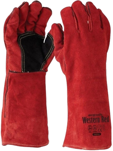 [GWR162] Glove Western Red Welders Guantlet Techware