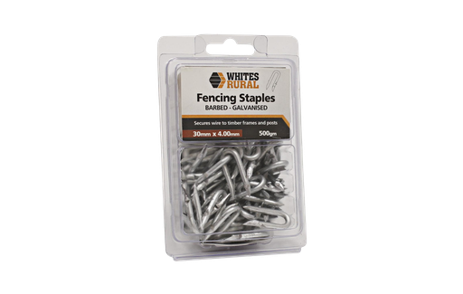 [STAPLE30400500G] Staples Fence Barbed 30 x 4.00mm 500g 12513