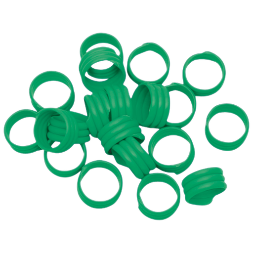 [209120] Poultry Leg Bands Plastic 16mm Green Sold As Each
