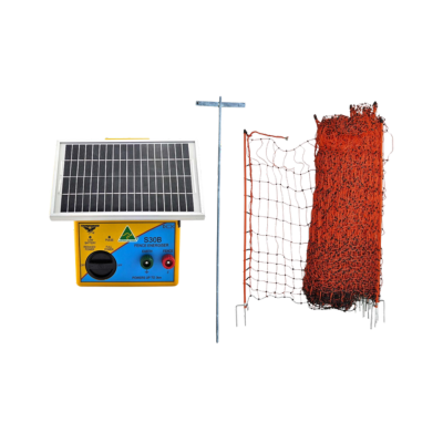 [POULTRYNETTB] Electric Poultry Netting Kit 50m Solar Energiser Included Thunderbird