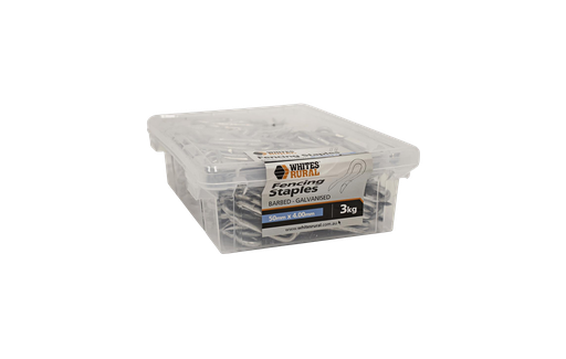 [STAPLEWW50X43KG] Staples 50 x 4.00mm Fence Barbed 3Kg 12502