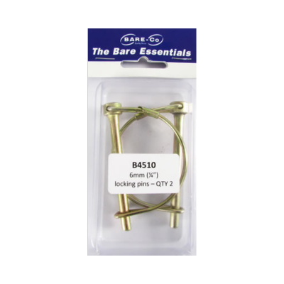[B4510] Bare essentials Locking Pins 6mm (1/4") 2pk Bare Co